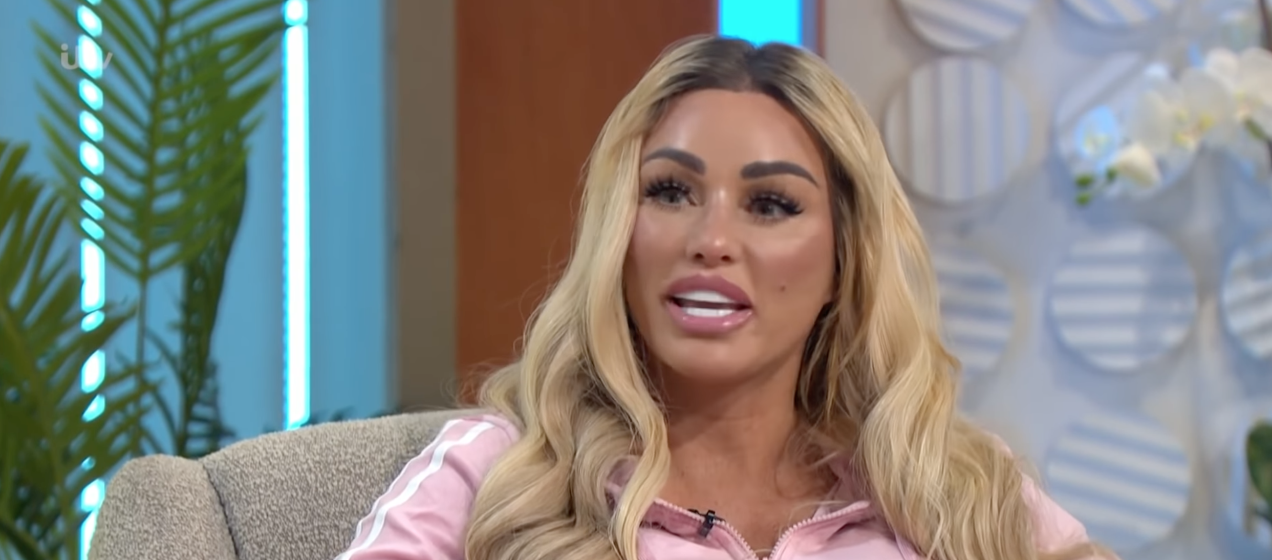 Katie Price being interviewed on Lorraine