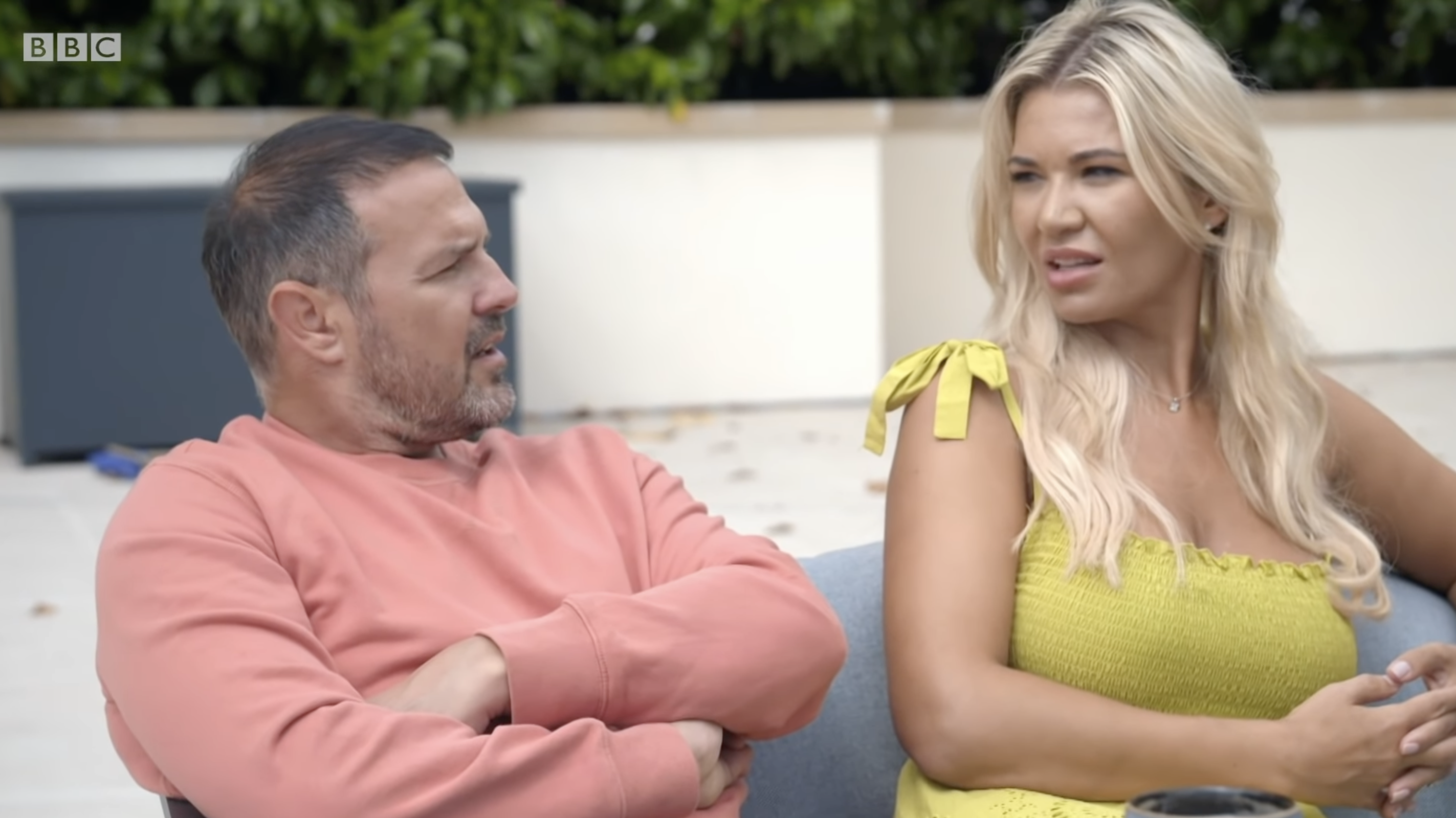 Paddy McGuinness and wife Christine McGuinness look at each other in BBC documentary