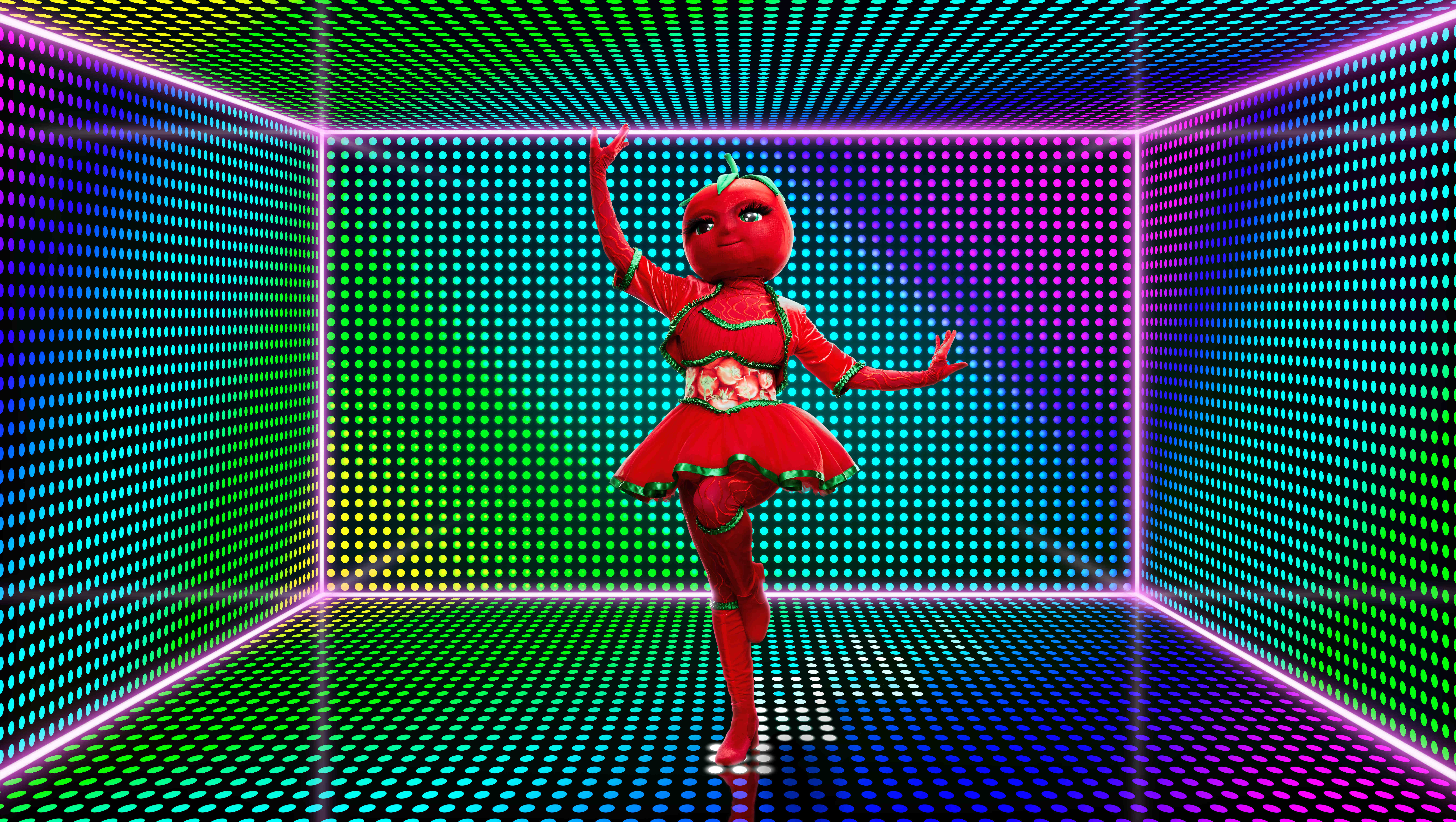 Tomato Sauce posing in The Masked Dancer 2022 promo pictures