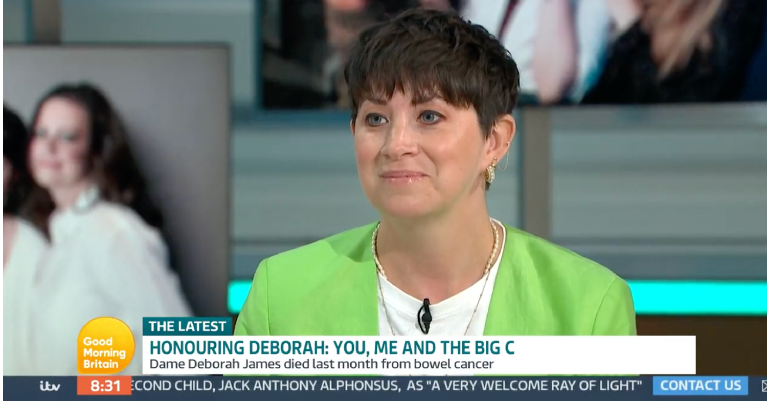 Lauren Mahon, Dame Deborah James' friend, smiling on GMB today