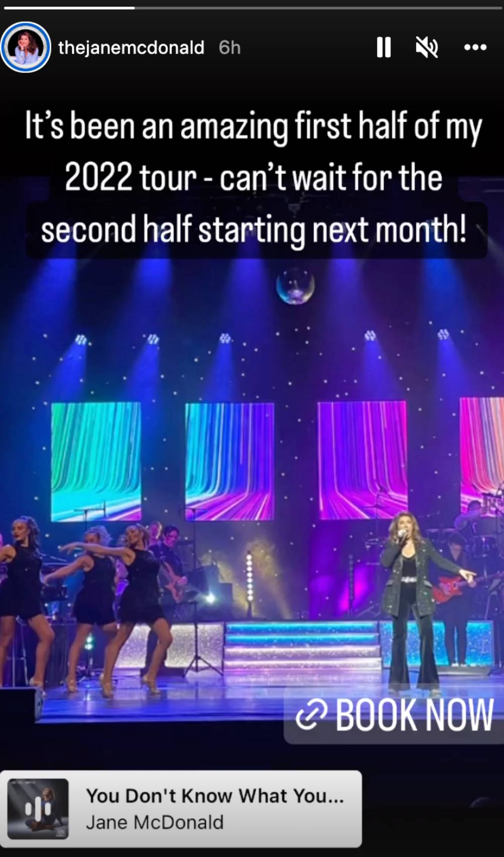 Jane McDonald reveals tour news on Instagram