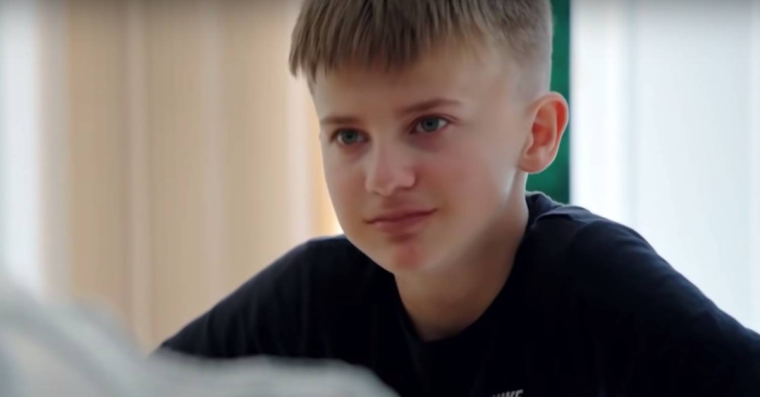 Kerry Katona son Max during an appearance on TV