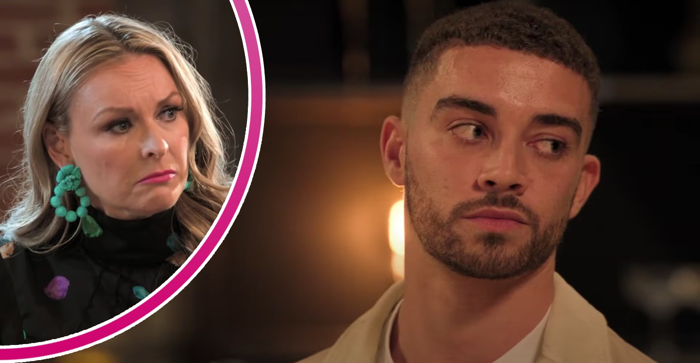 Mel Schilling and Jordan look disappointed on Married At First Sight UK