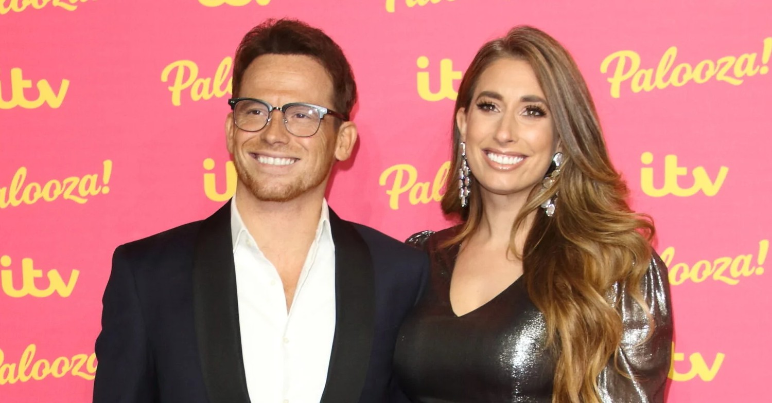 Joe Swash and Stacey Solomon smiling