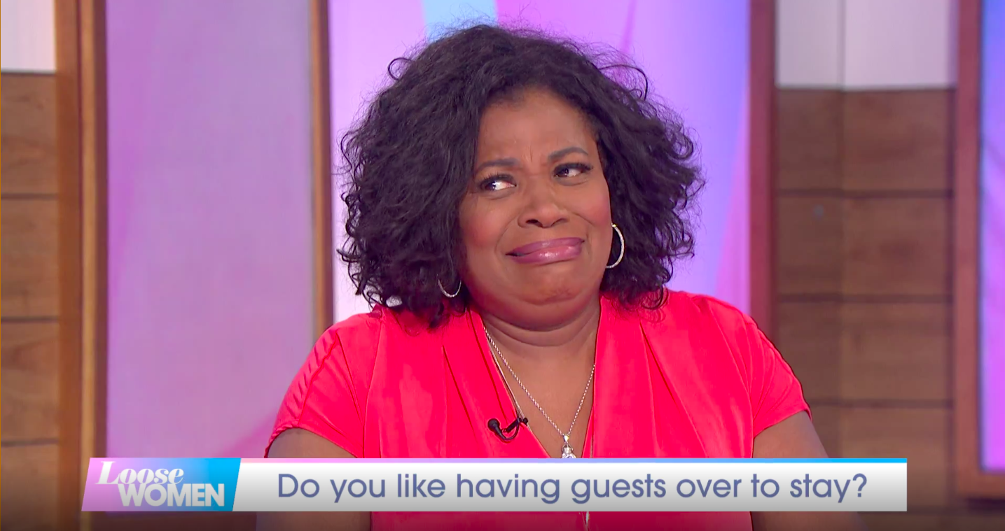 Brenda Edwards looks at the other loose women in disgust