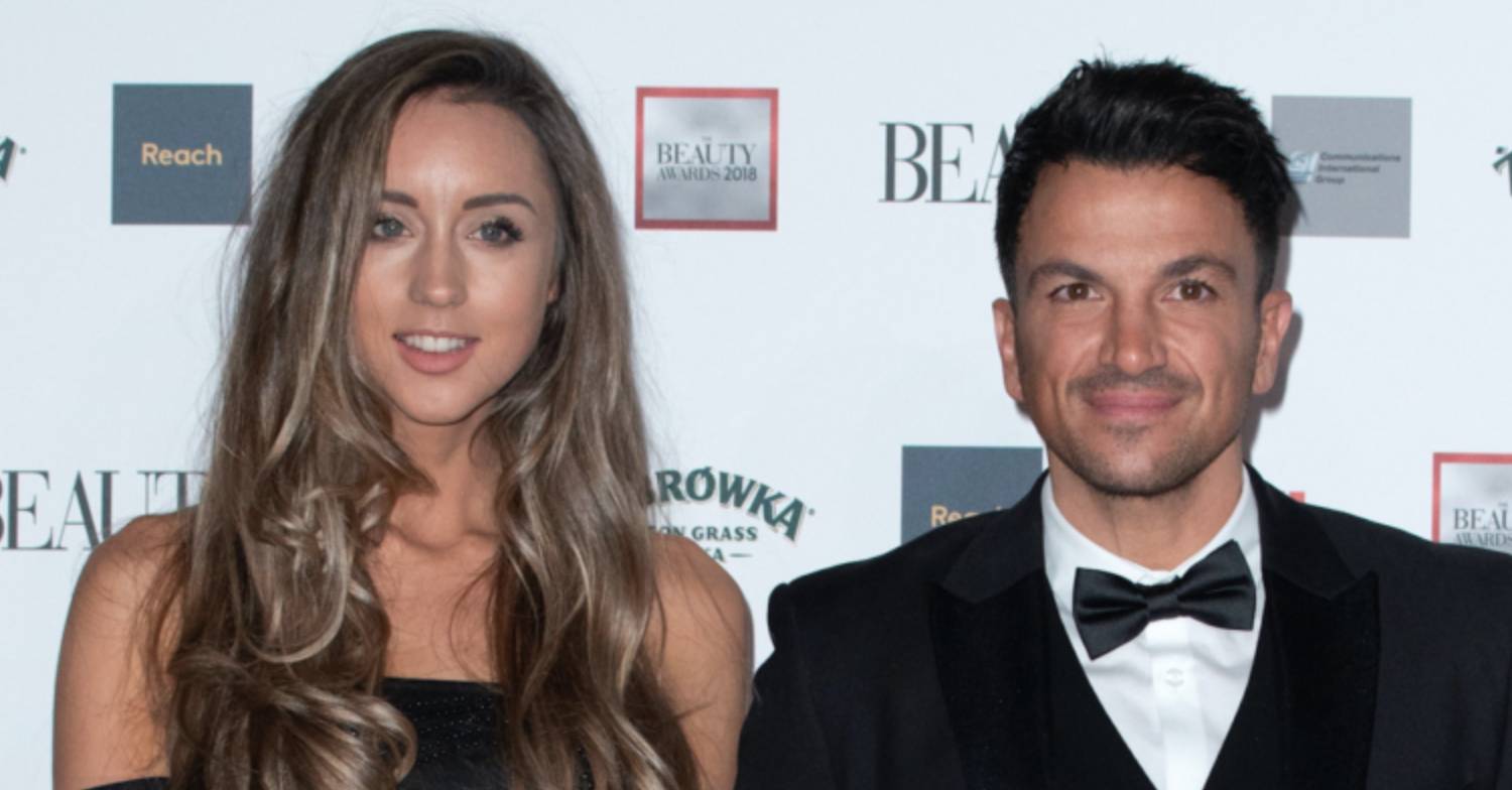 Peter Andre stands alongside wife Emily MacDonagh