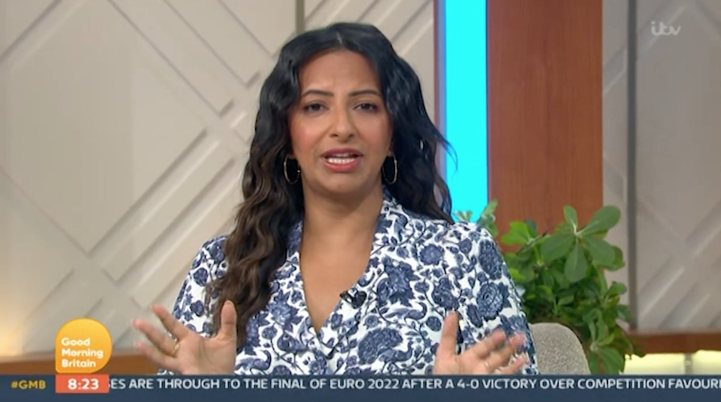 Ranvir Singh presenting Lorraine today