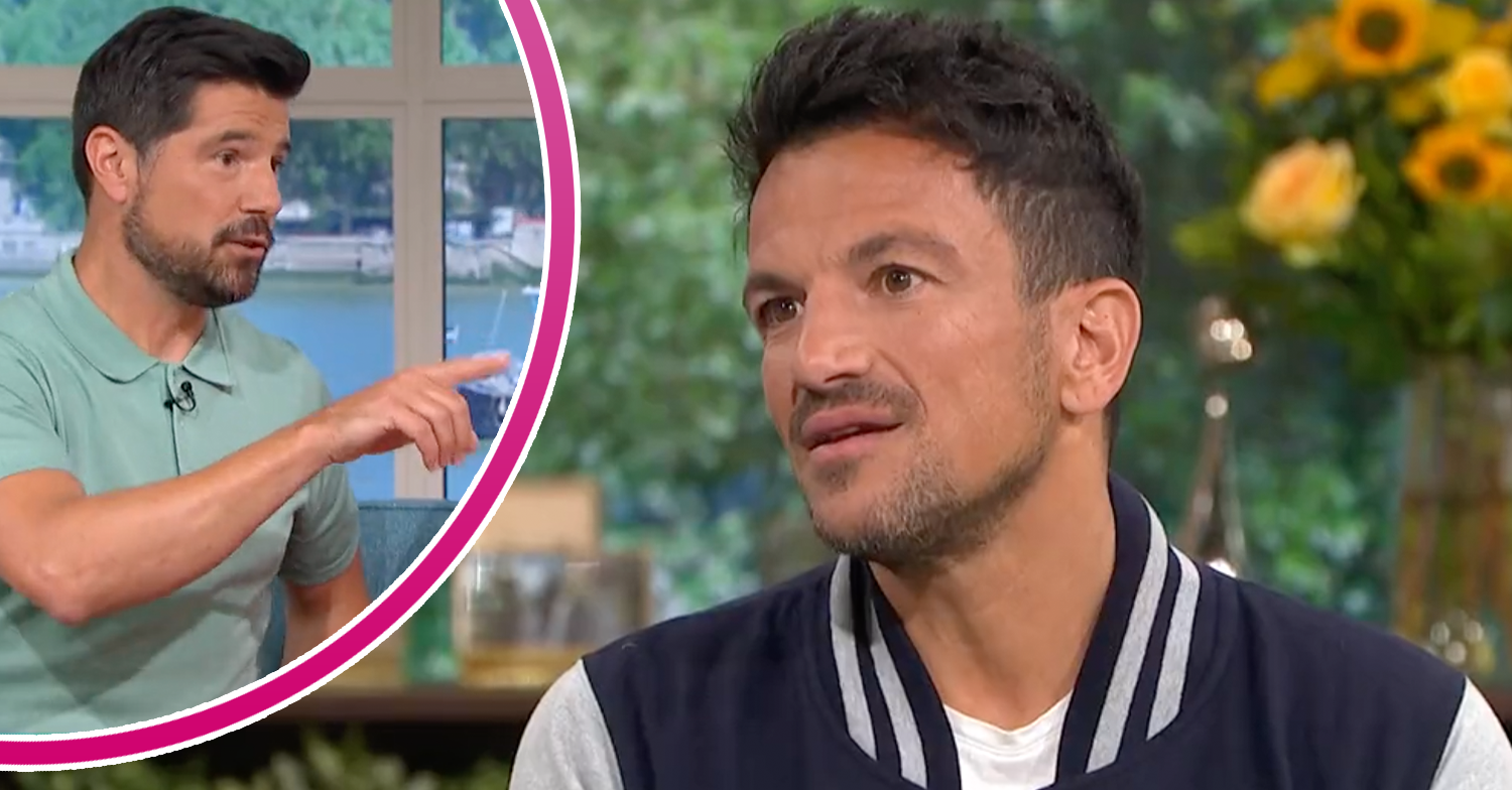 Craig Doyle points at Peter Andre