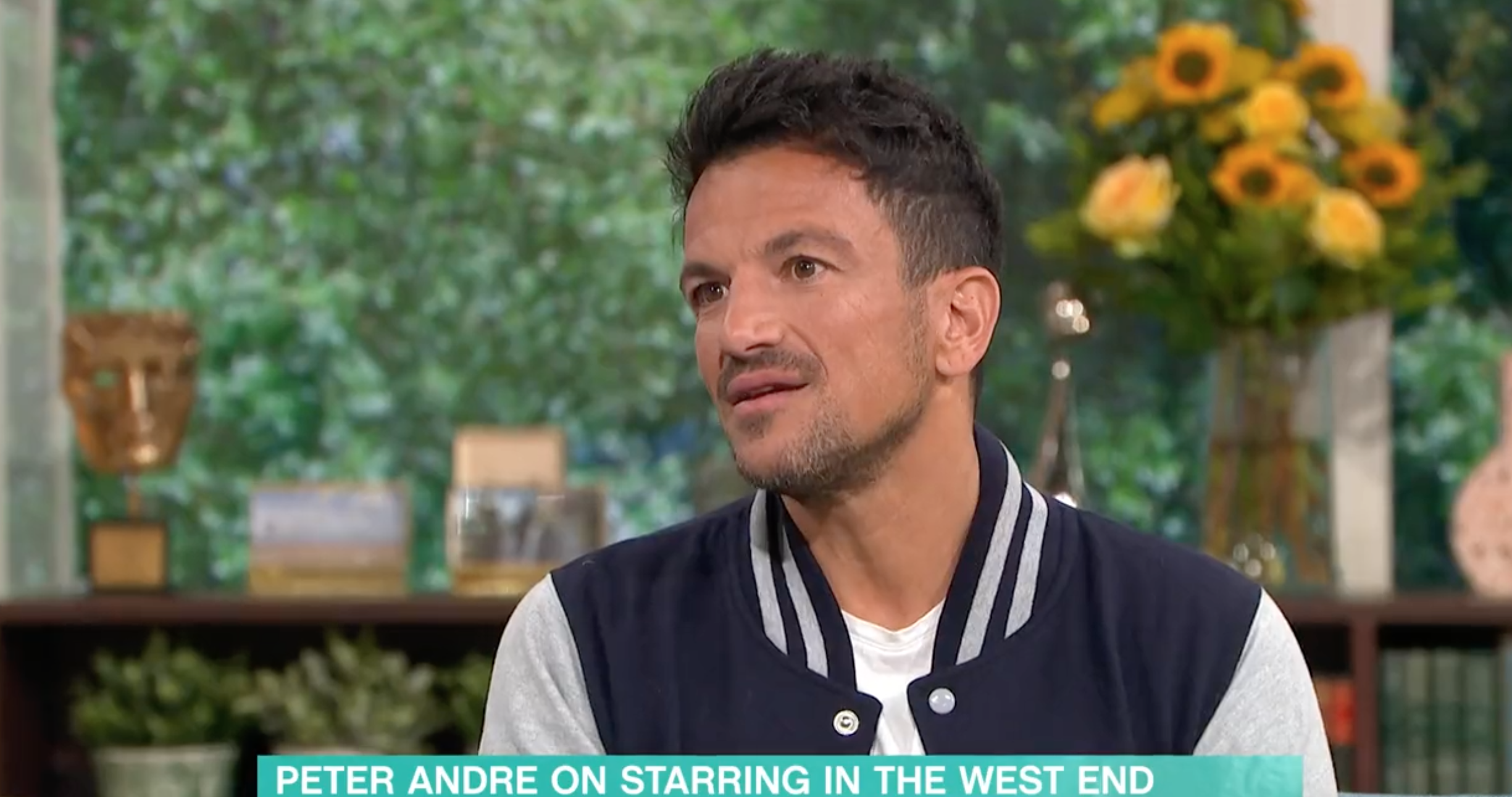 Peter Andre being interviewed on This Morning today