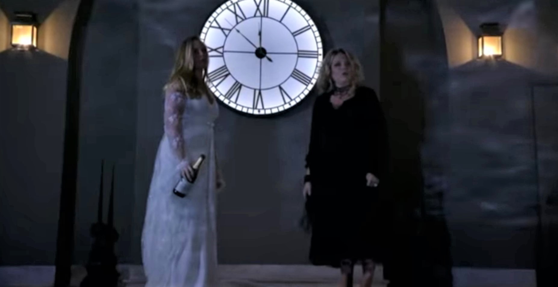 Ronnie and Roxy Mitchell drink champagne poolside moments before their death on Eastenders