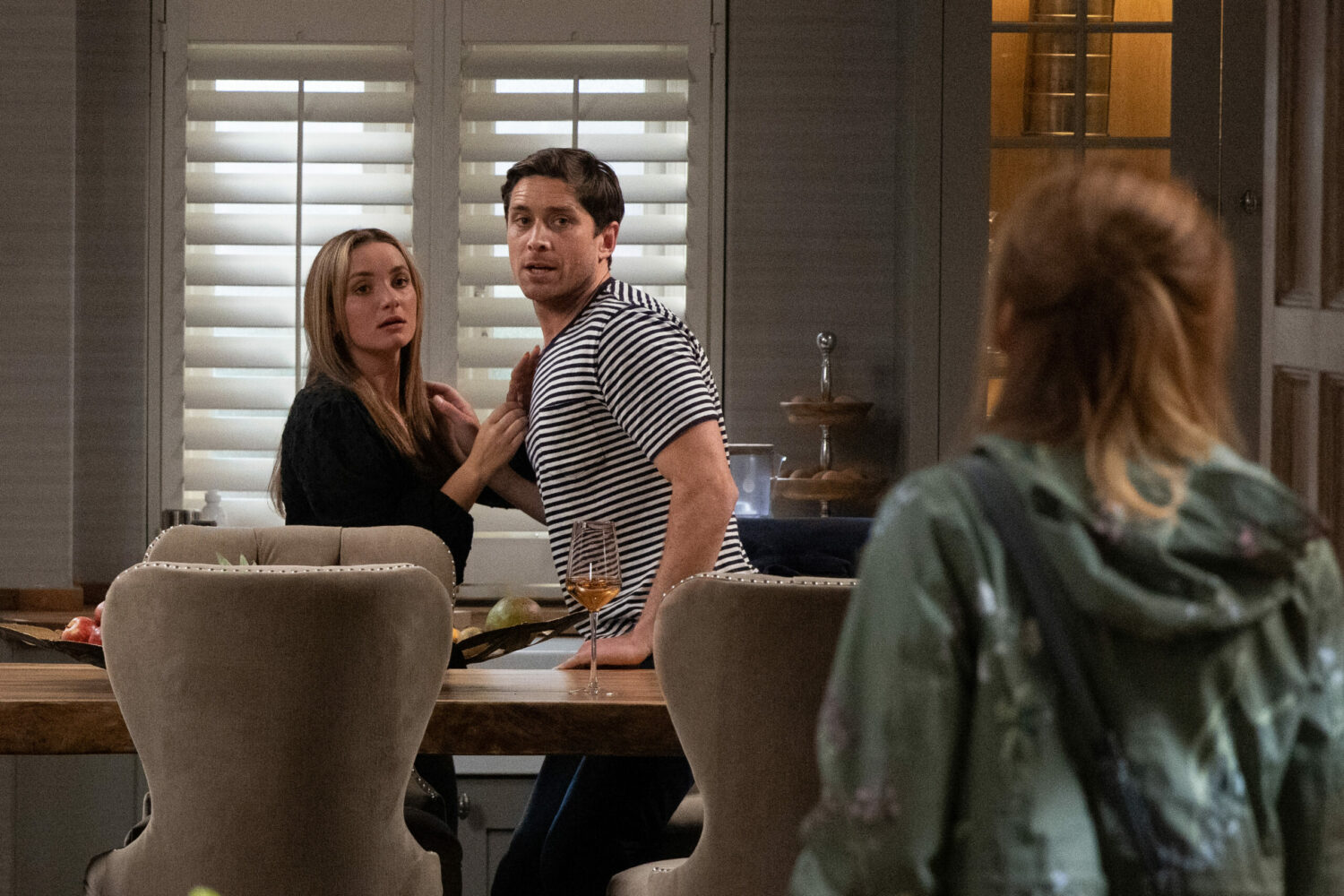 Laurel sees Gabby kissing Kit in Emmerdale