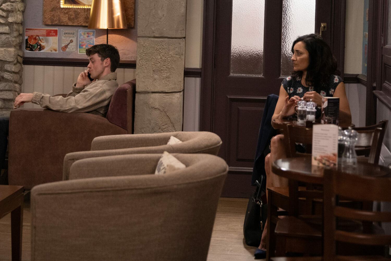 Manpreet hears Marcus talking on the phone 