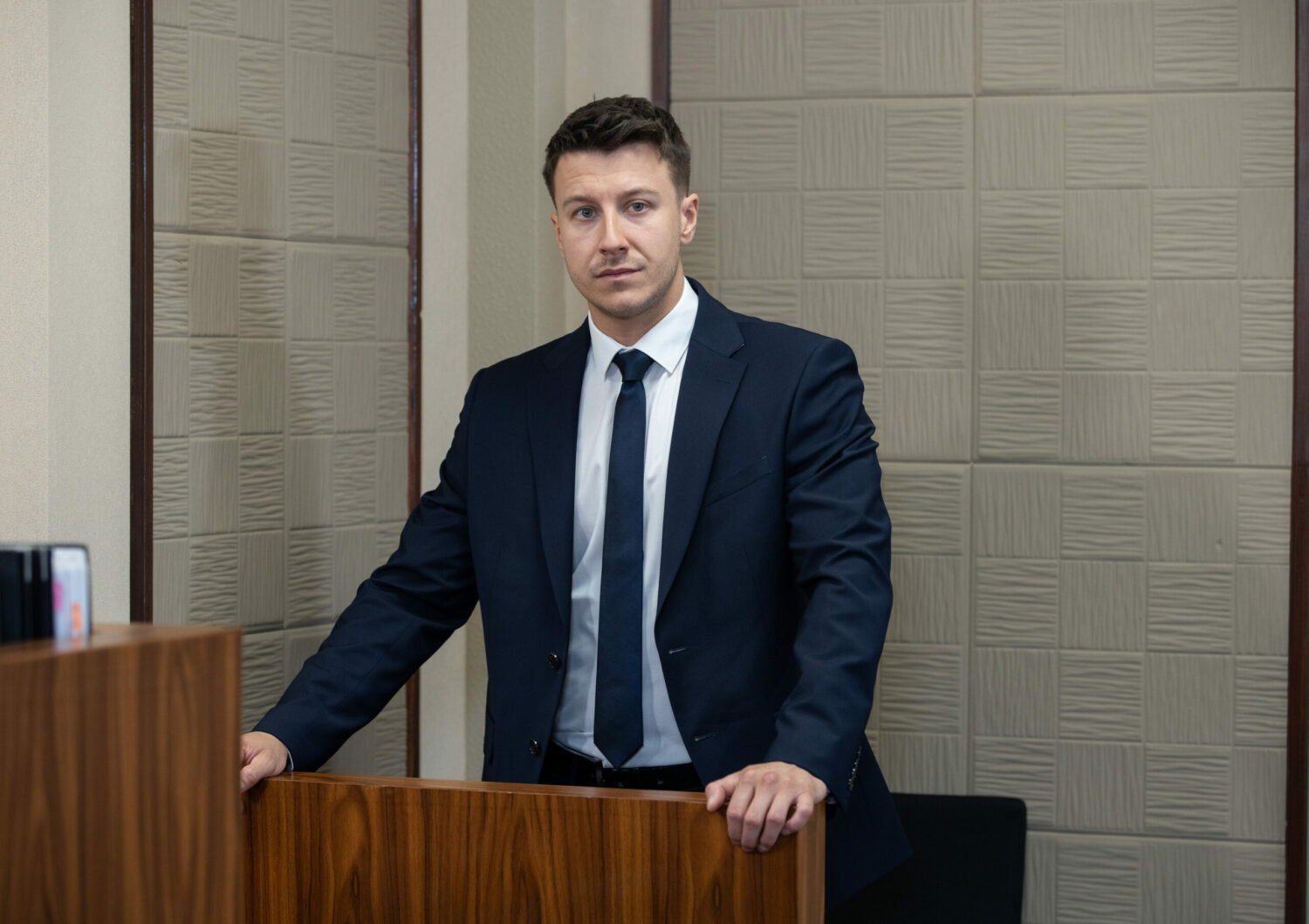 Coronation Street Ryan looks nervous as he appears in court