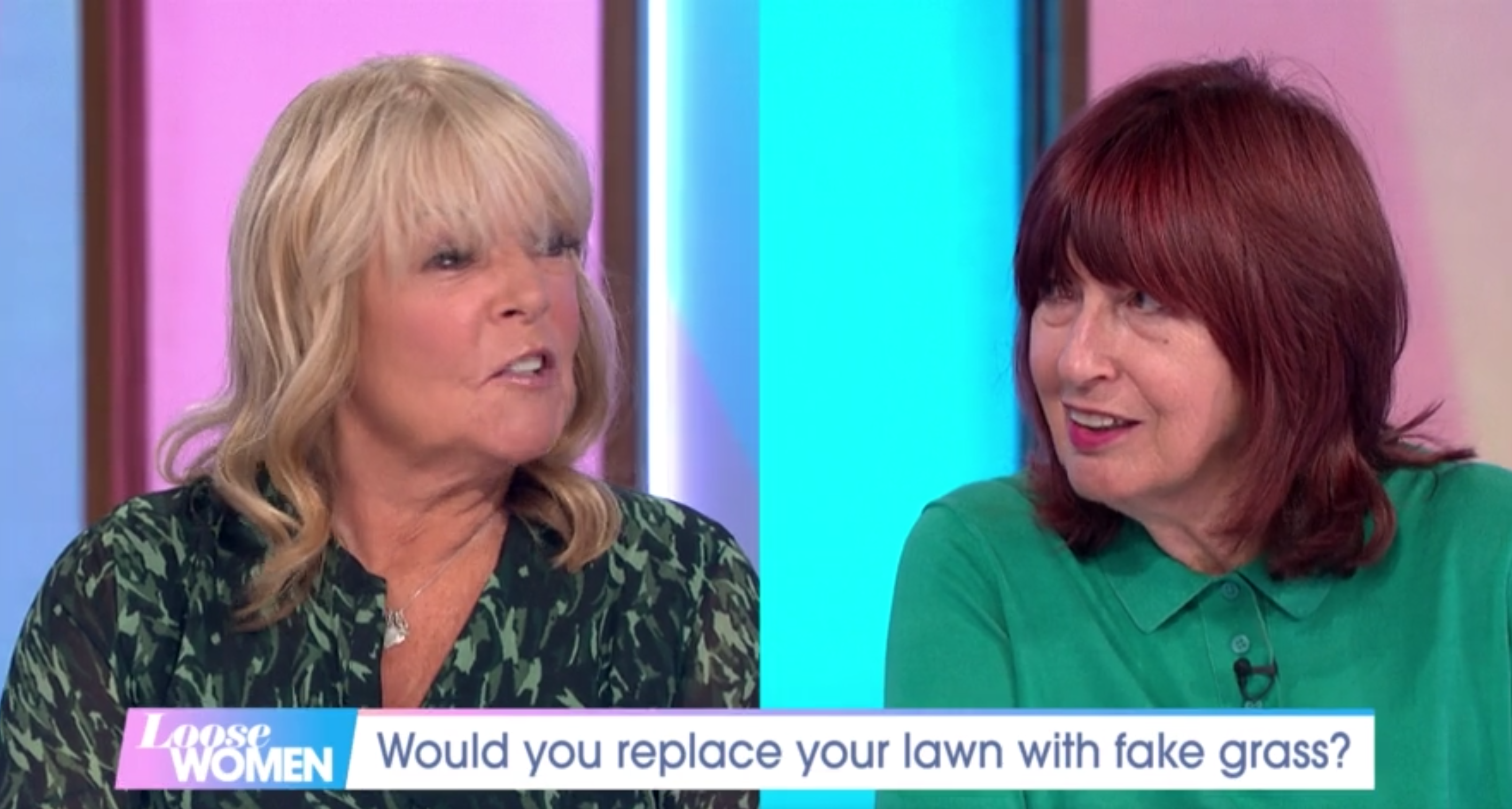 Linda and Janet arguing on Loose Women