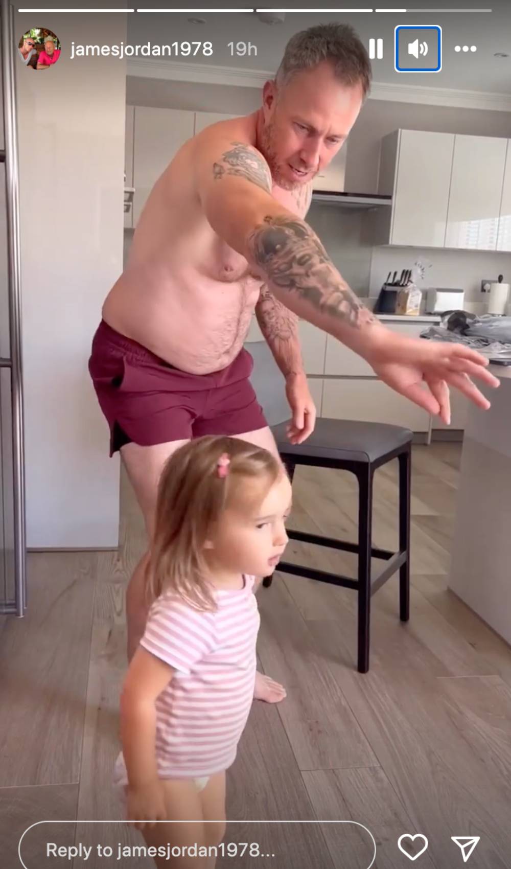 Ella dances with dad James Jordan