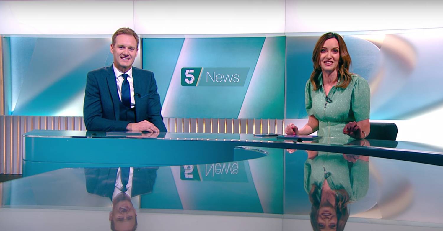Dan Walker presenting 5 News