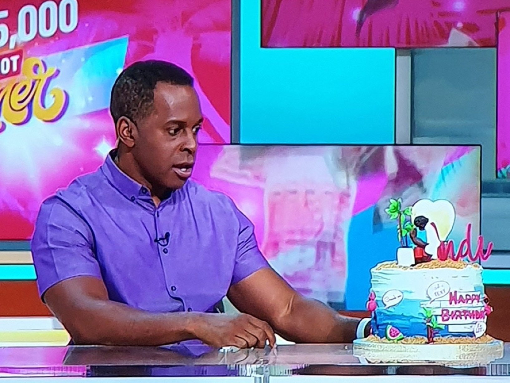 Presenter Andi Peters on GMB today