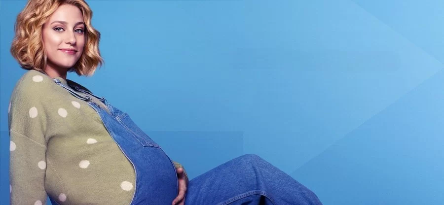 Lili Reinhart, pregnant in overalls in Netflix's Look Both Ways