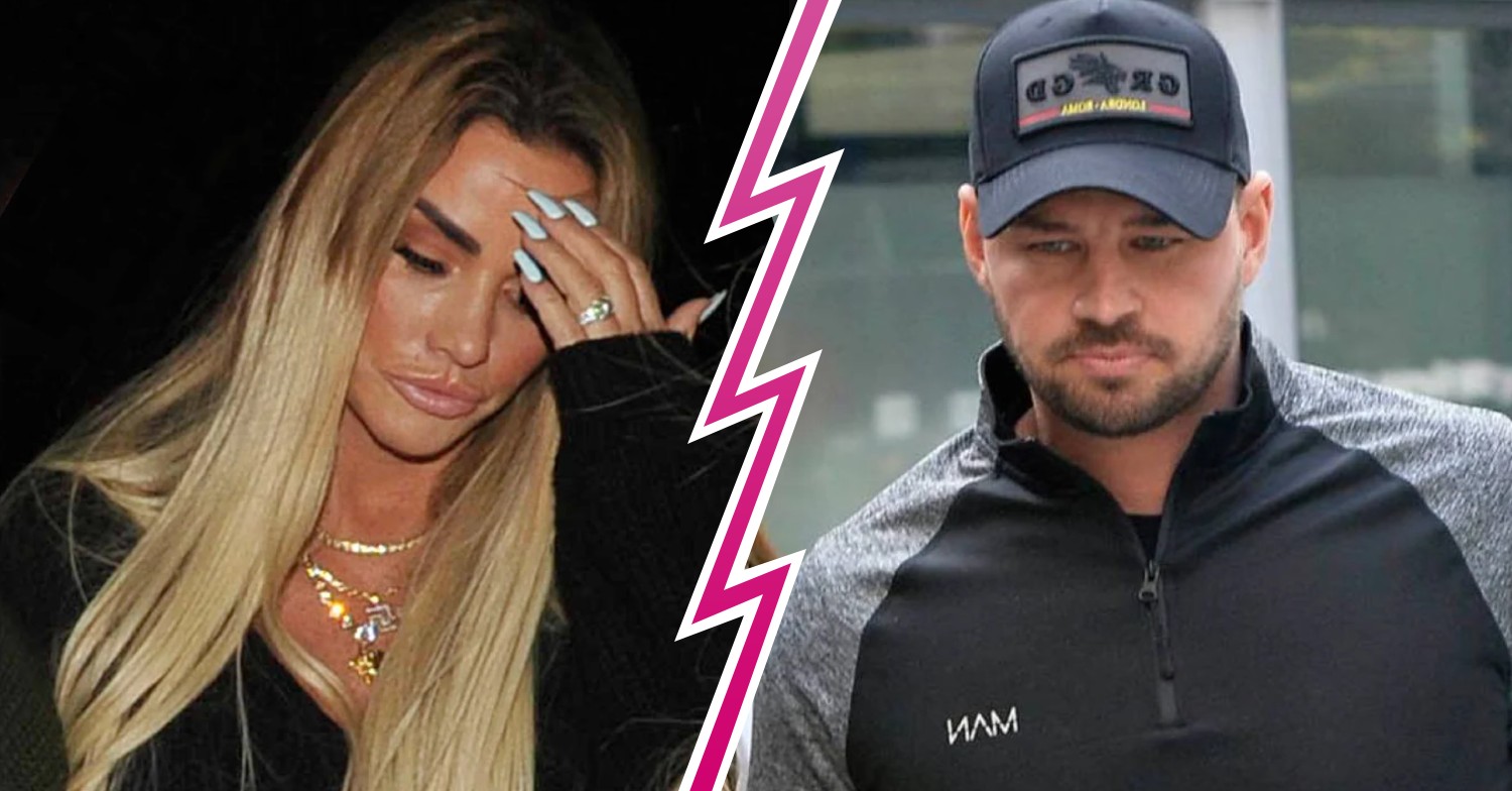 Katie Price and Carl Woods both look glum