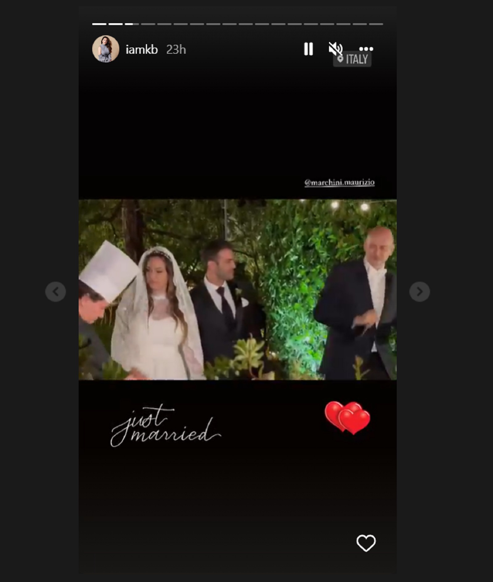 Kelly Brook and her fiance a their wedding