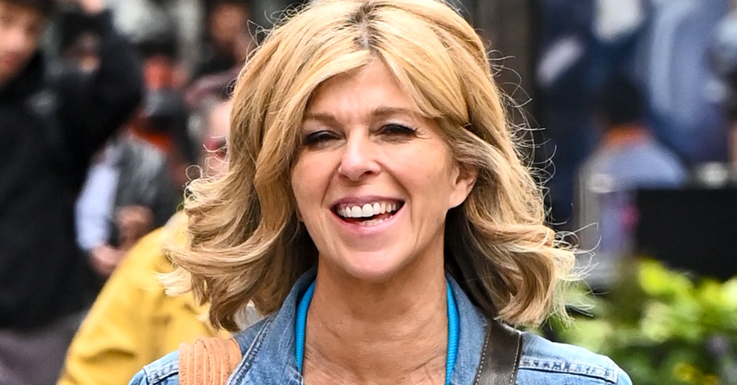 Kate Garraway smiling outside Global studios