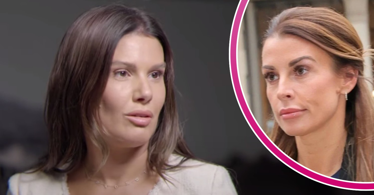 Rebekah Vardy talks, Coleen Rooney looks focused