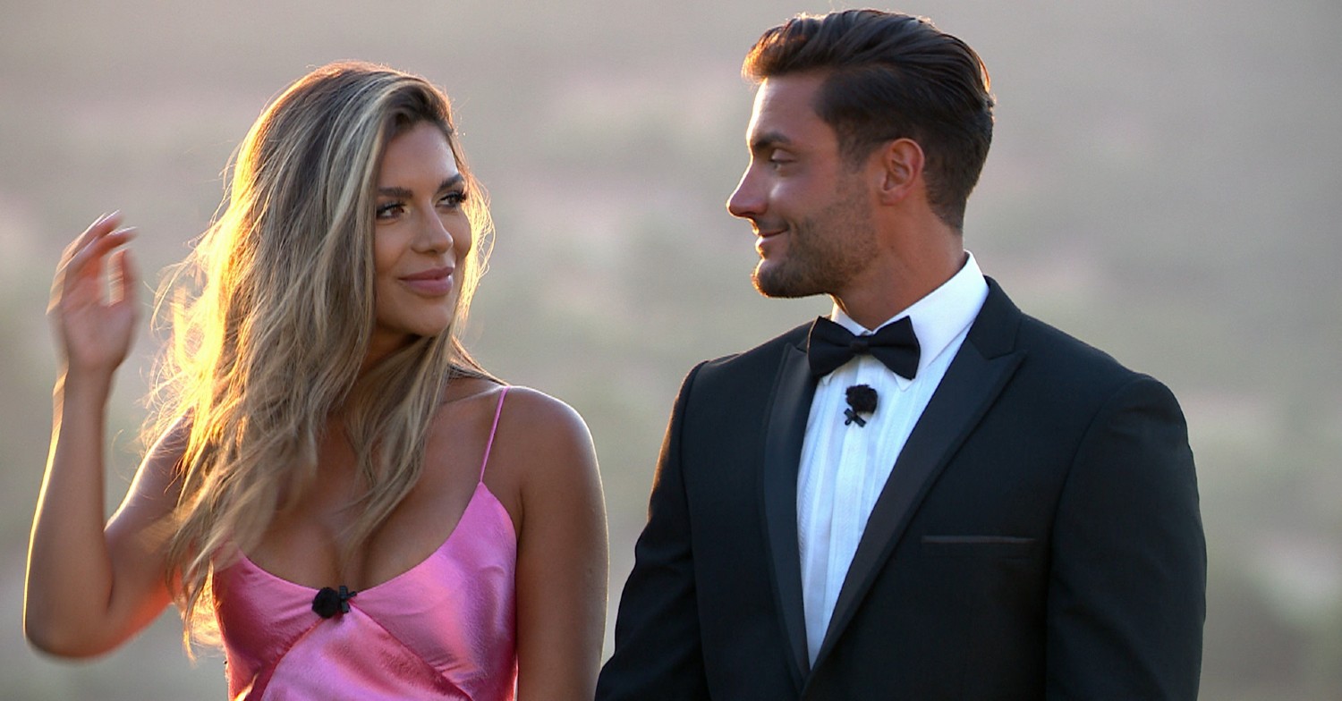 Ekin-Su and Davide looking at each other on Love Island