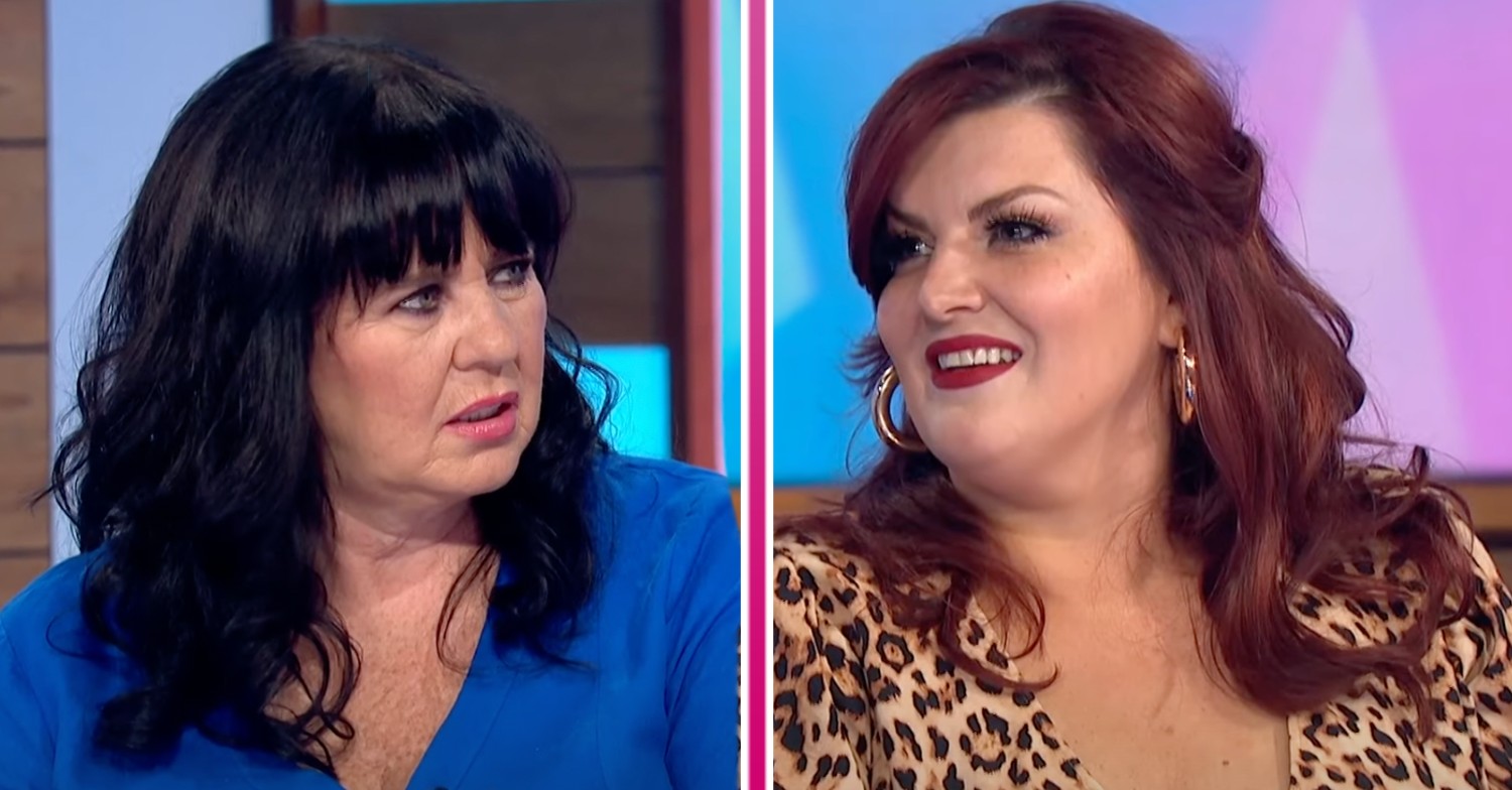 Coleen Nolan blue dress Jodie Prenger leopard print top Loose Women