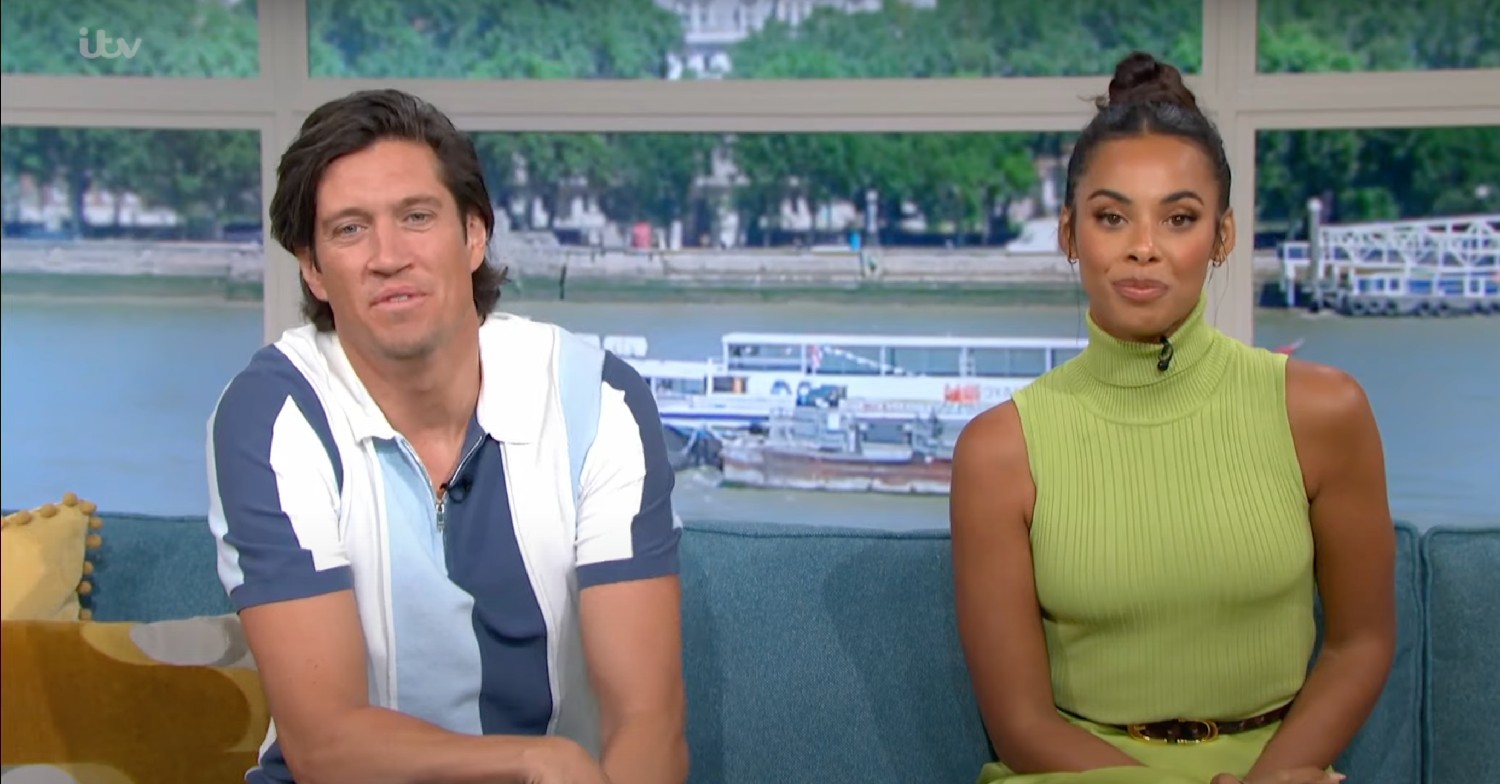 Vernon Kay and Rochelle Humes on This Morning today