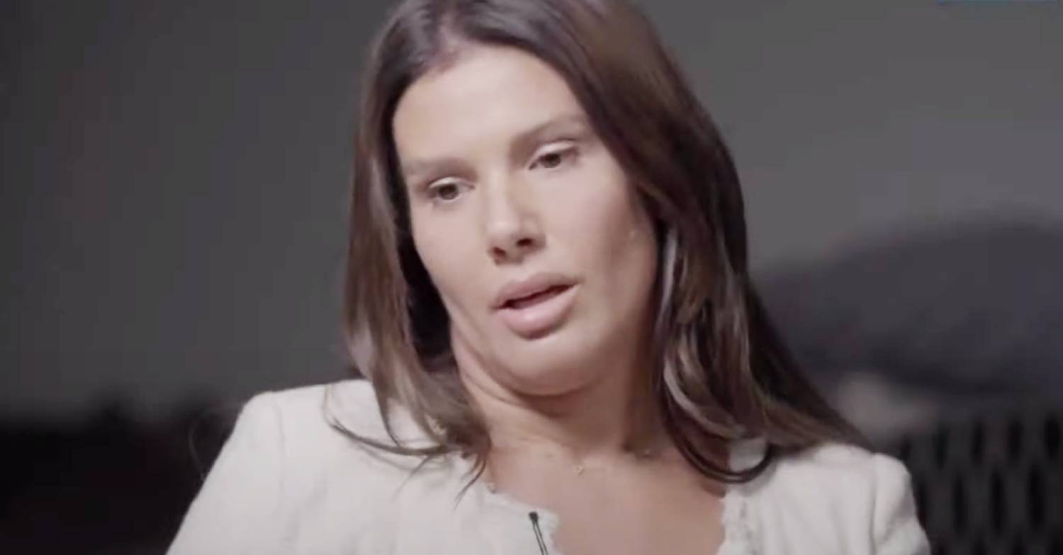 Rebekah Vardy speaks during an interview