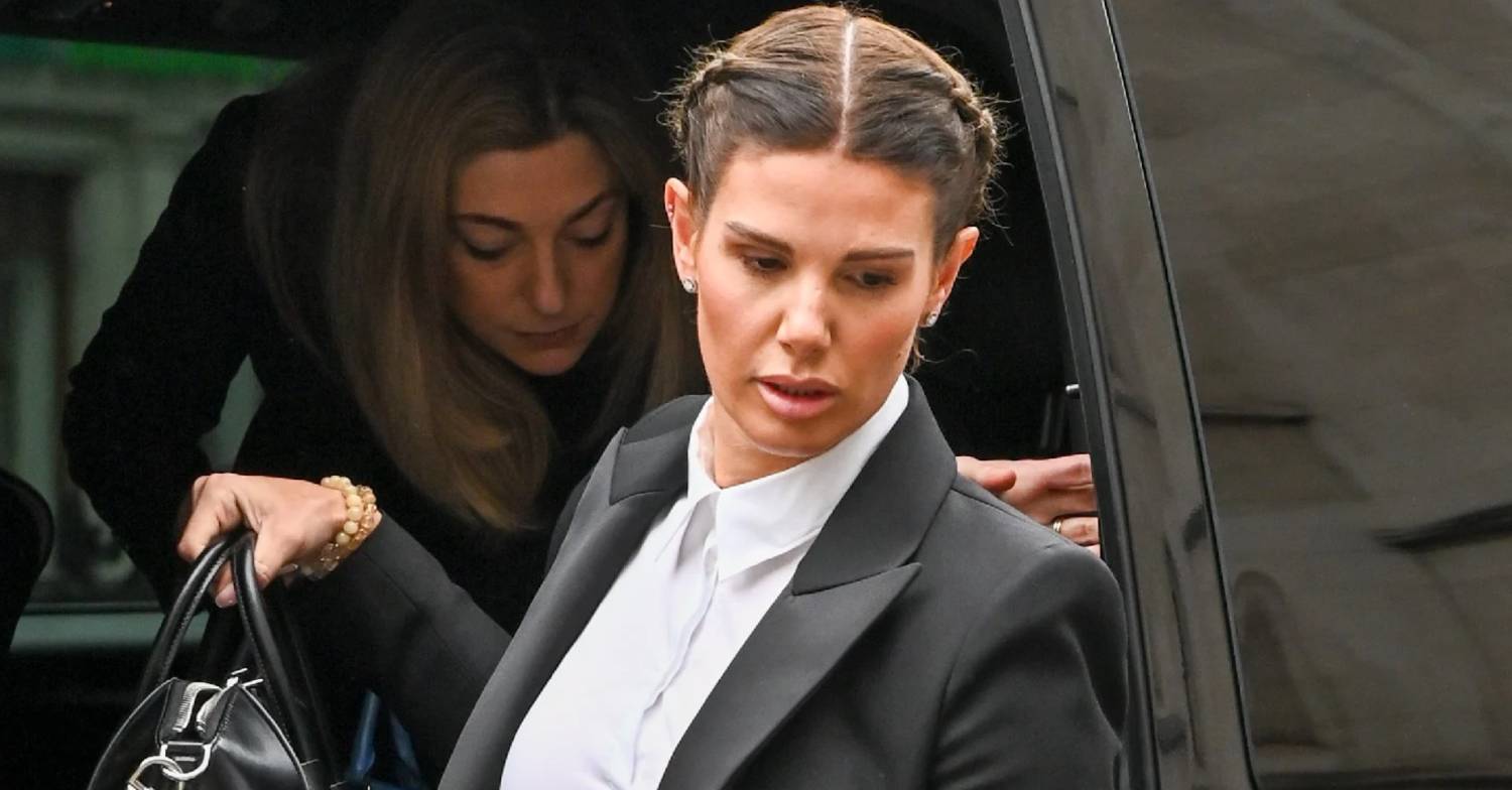 Rebekah Vardy arrives at court during the Wagatha Christie trial