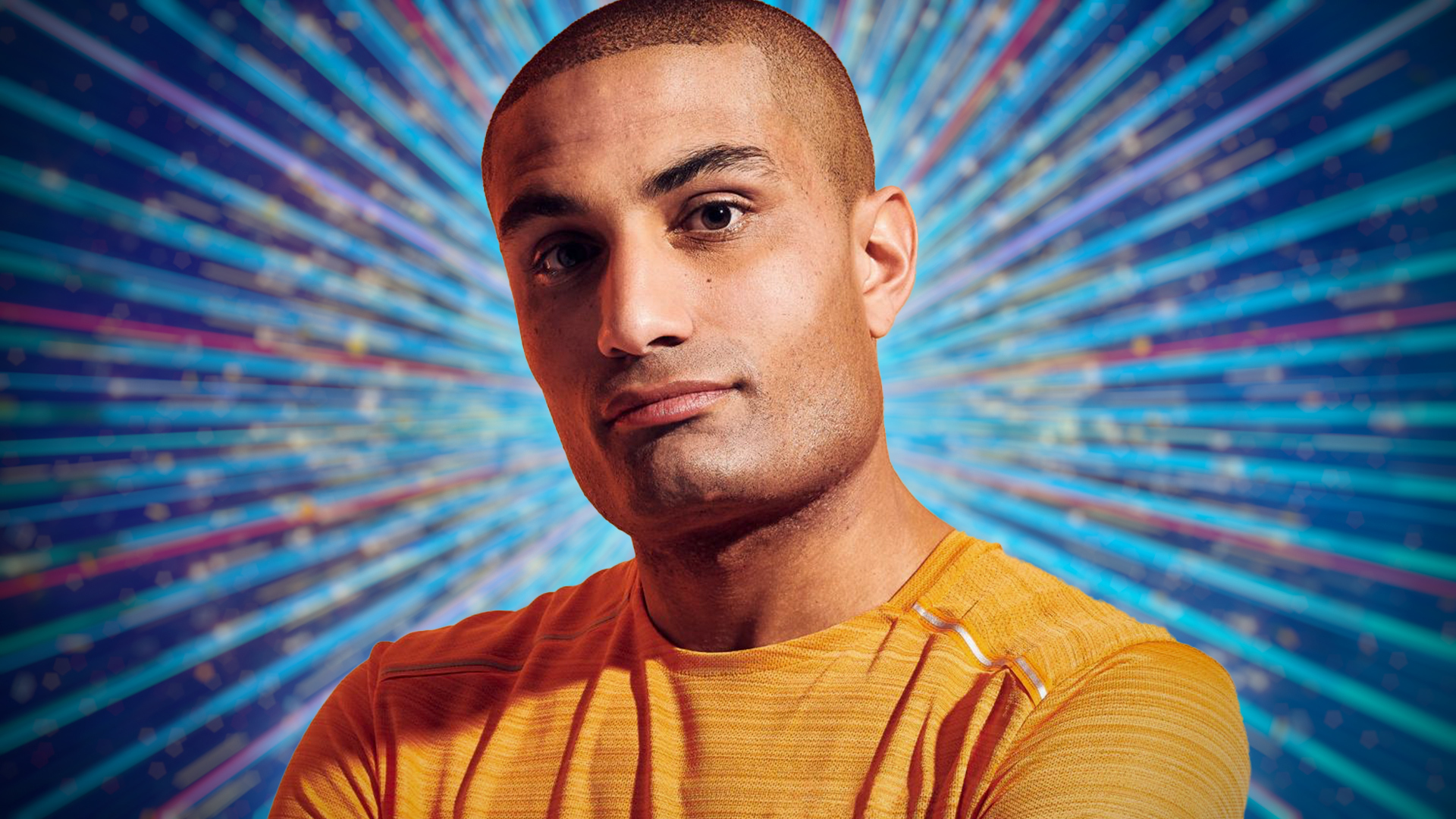 Richie Anderson looks at the camera in Strictly 2022 promo picture