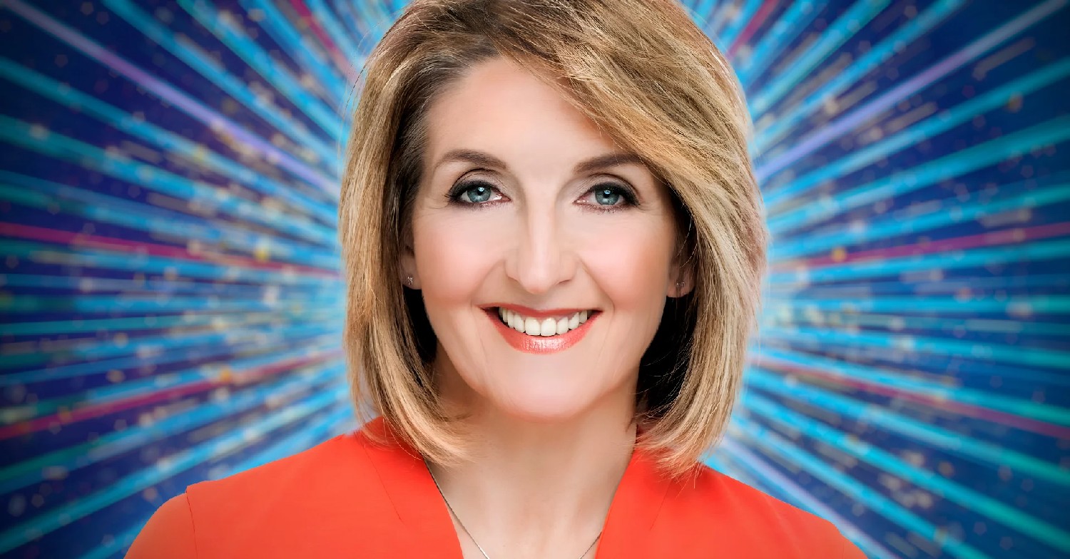 Kaye Adams smiling in Strictly promo photo
