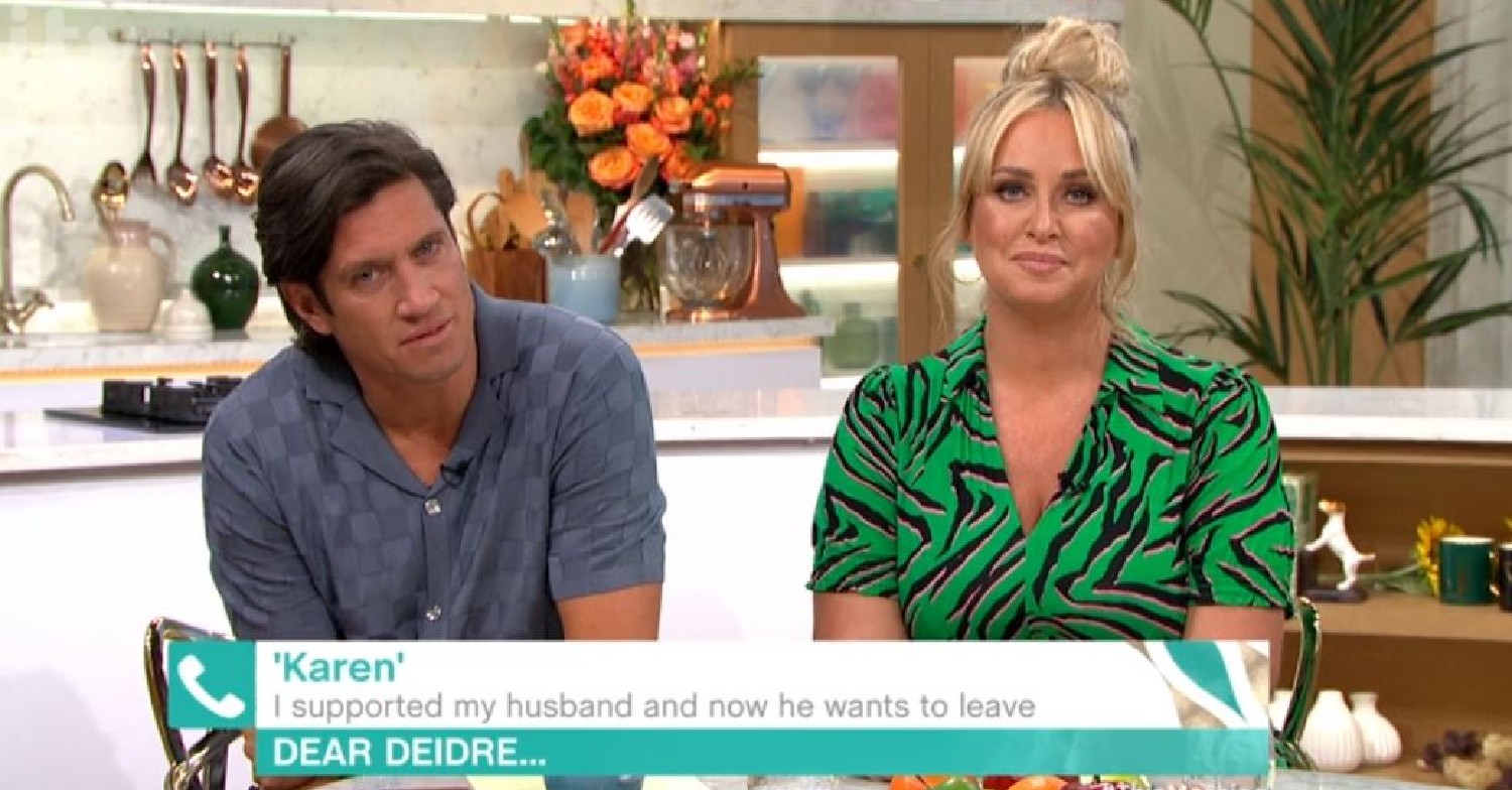 Vernon Kay and Josie Gibson look sad on This Morning today