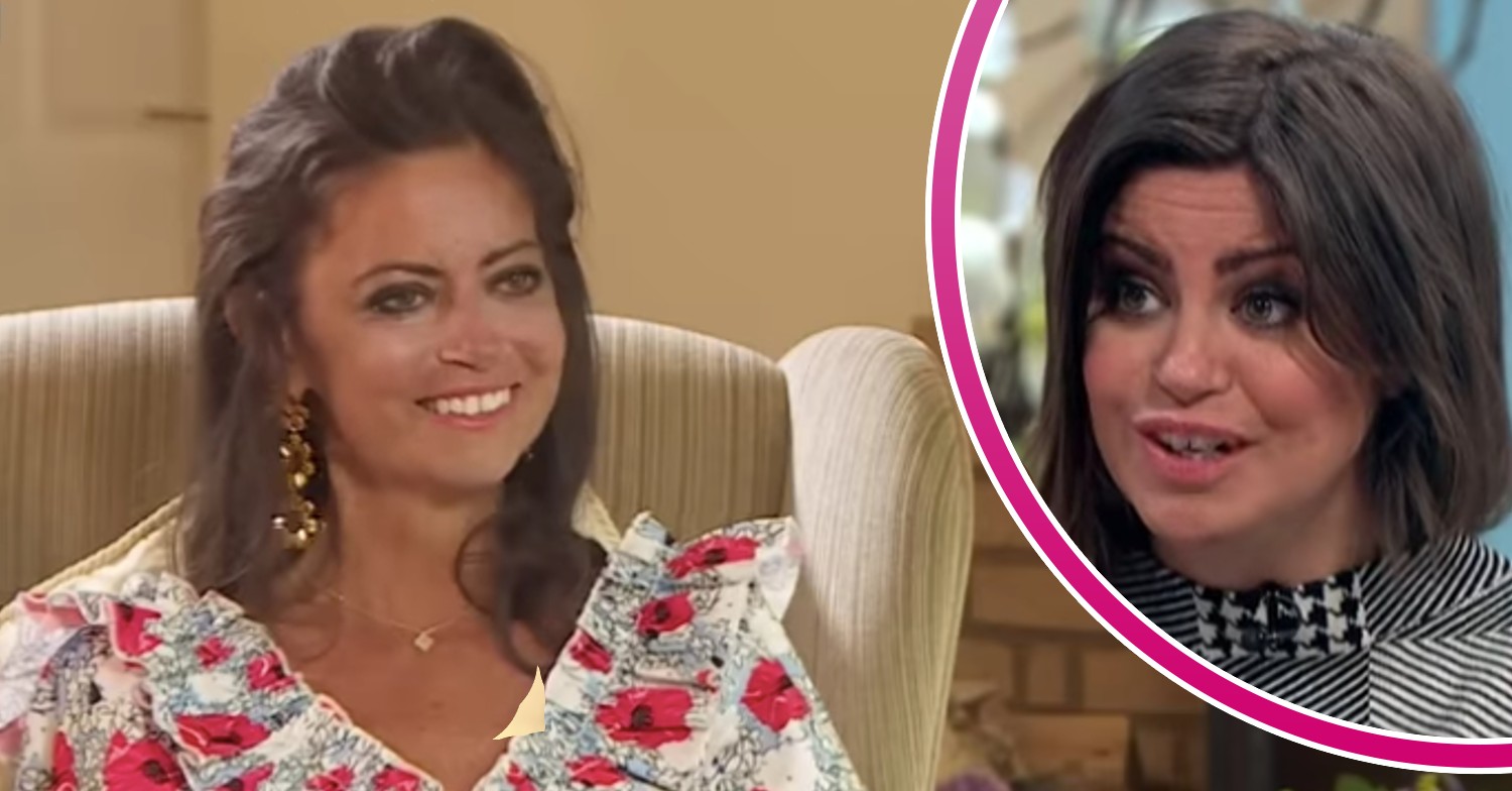 Deborah James smiling in a floral dress