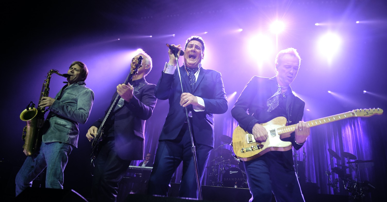 Spandau Ballet performing on stage