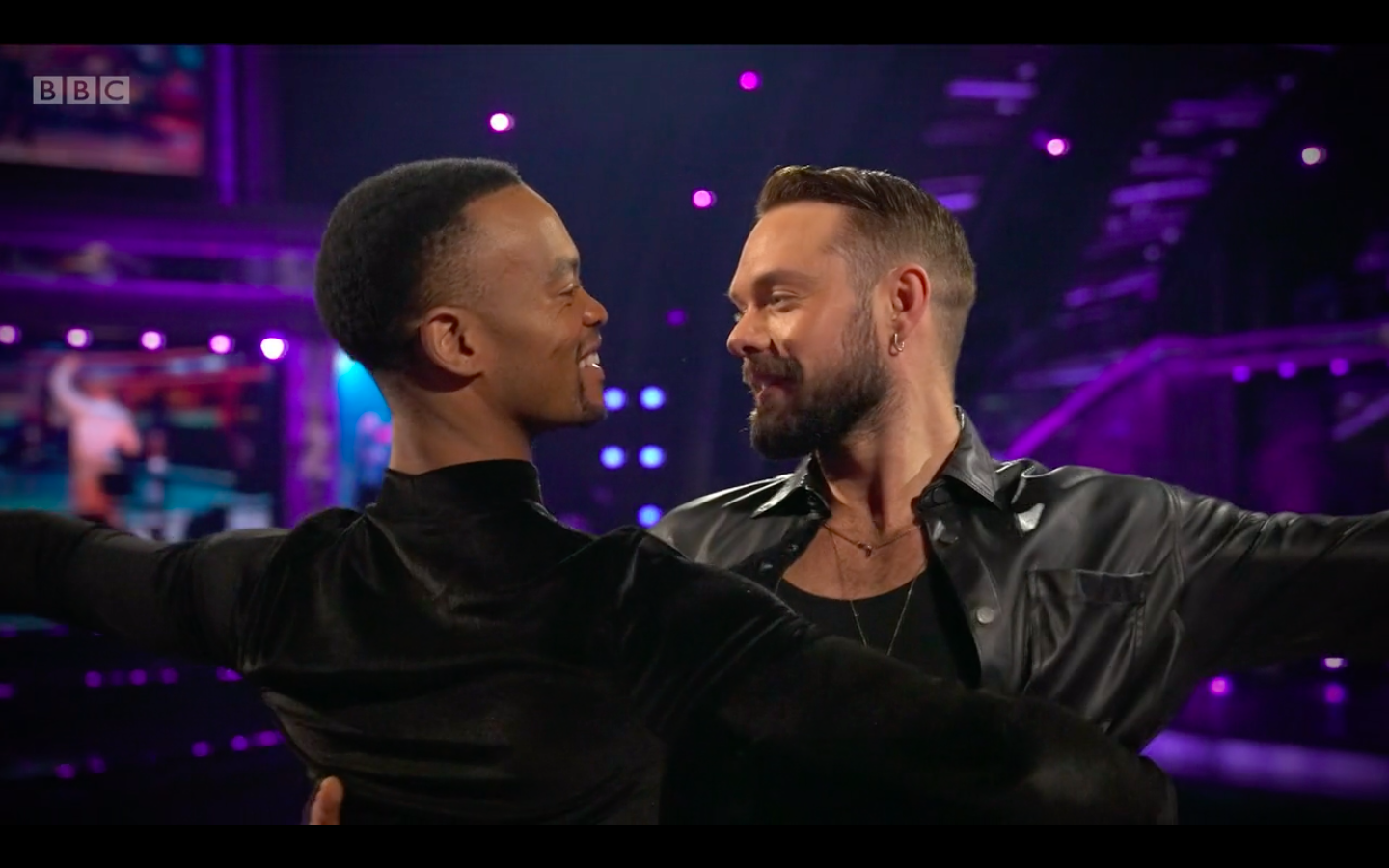 Johannes and John dancing together on Strictly Come Dancing