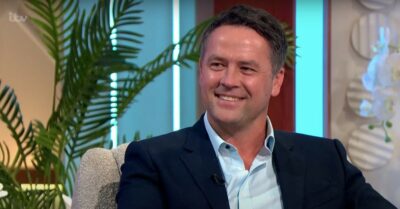 Michael Owen smiling on Lorraine