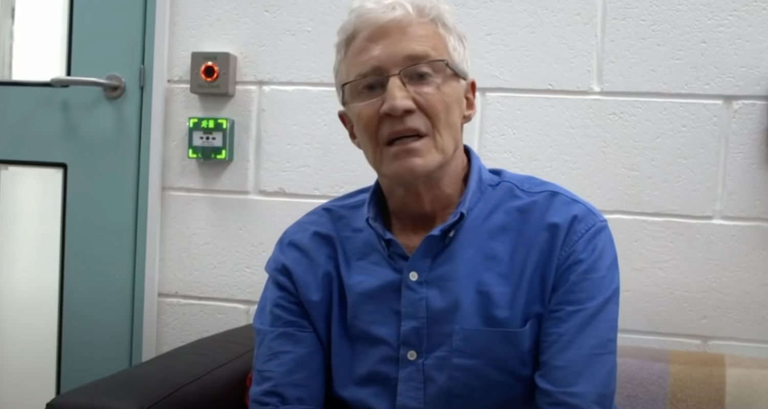 Paul O'Grady, who is quitting radio 2, speaking to camera 