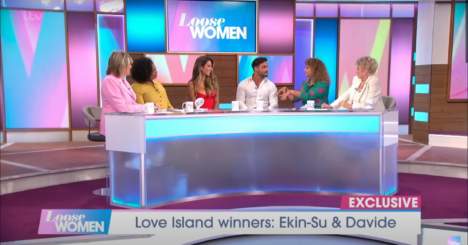 Ruth Langsford, Charlene White, Ekin-Su, Davide, Nadia Sawalha, Gloria Hunniford on Loose Women 