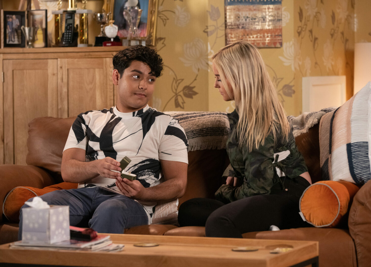 Corrie Aadi looks quizzically at Kelly