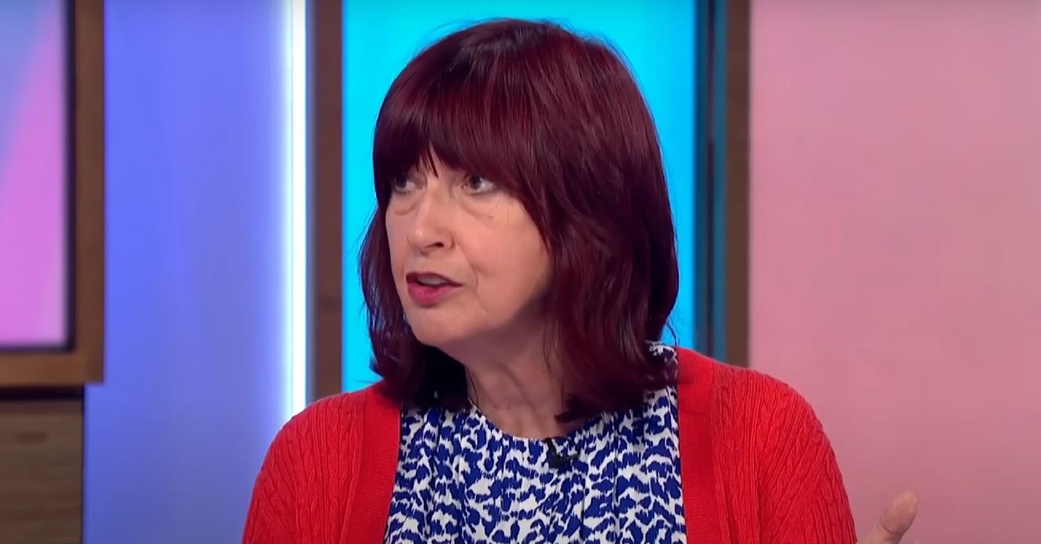 Janet Street Porter looking to the side and speaking on Loose Women 