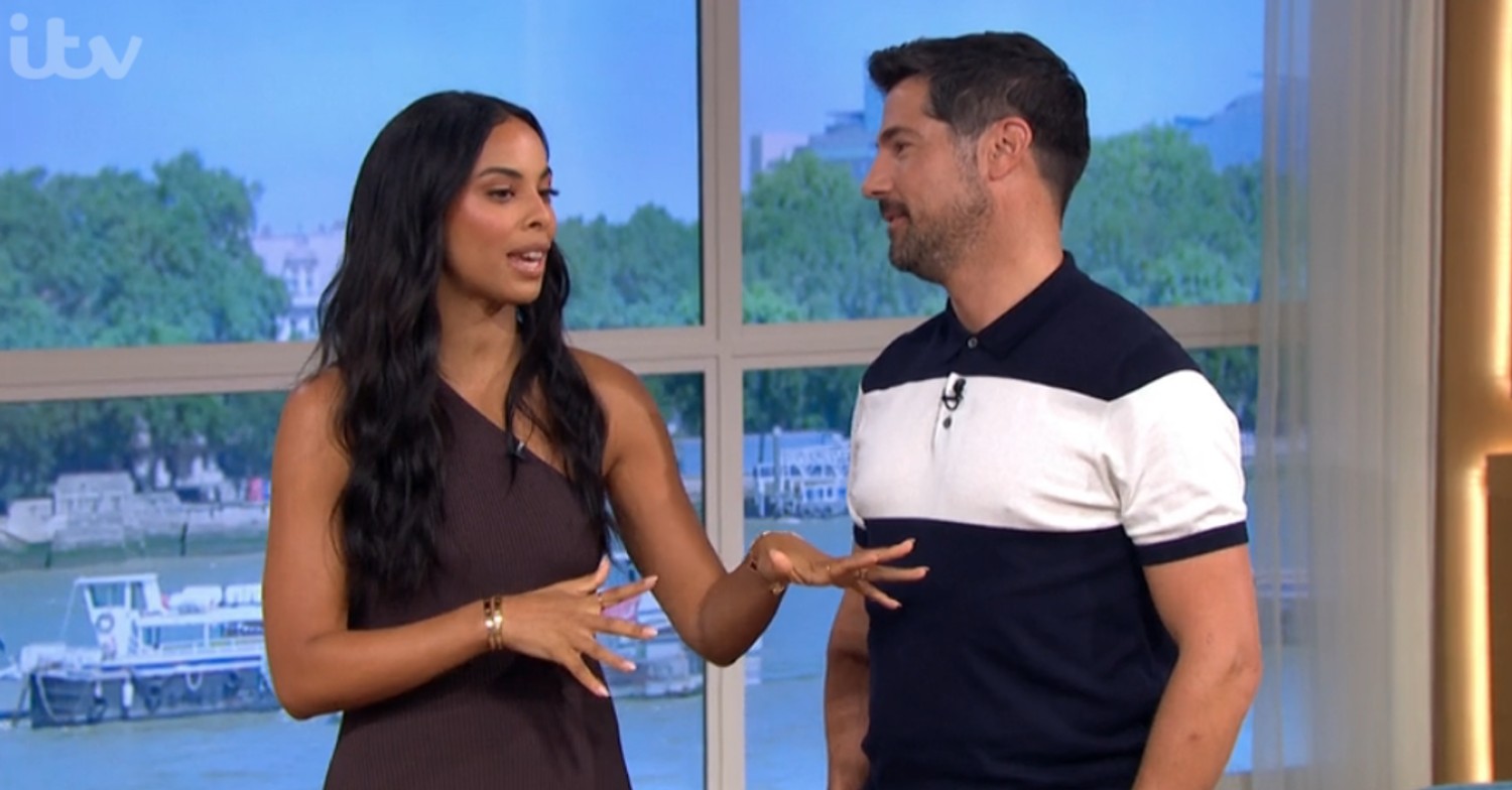 Rochelle Humes speaking to Craig Doyle on This Morning today
