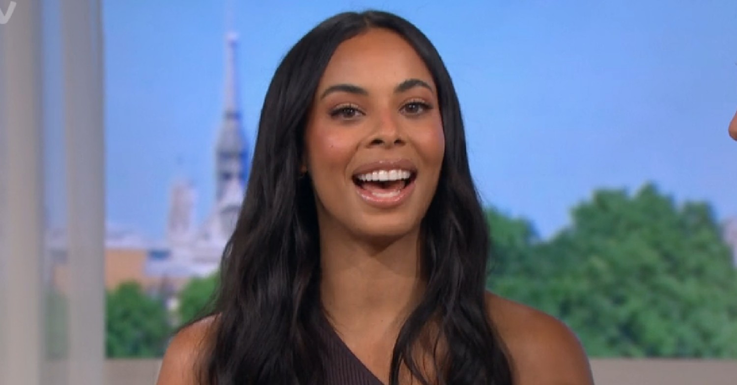 Rochelle Humes smiles at camera on This Morning today
