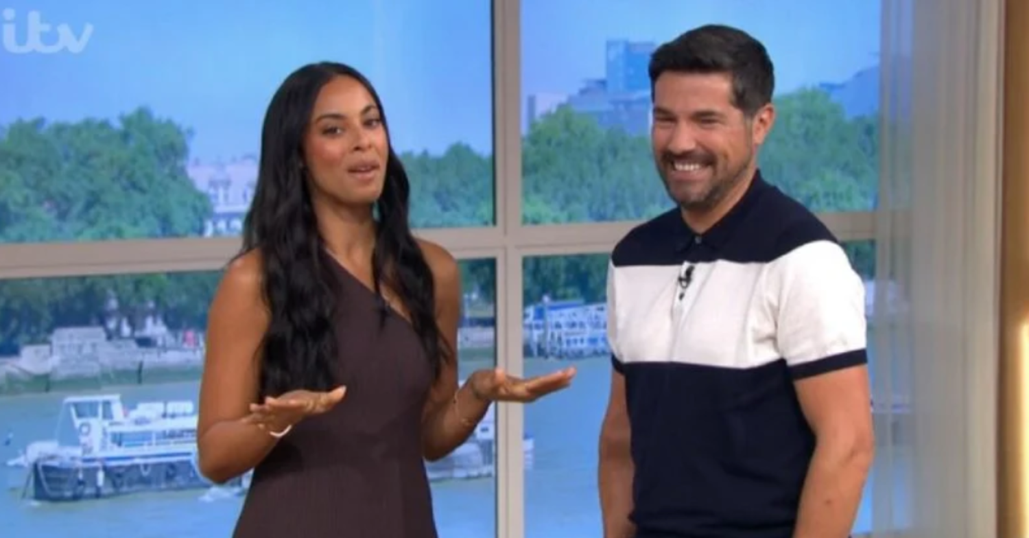 Rochelle Humes and Craig Doyle laughing on This Morning 