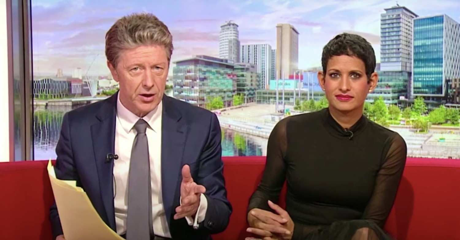 Naga Munchetty smiling on BBC Breakfast