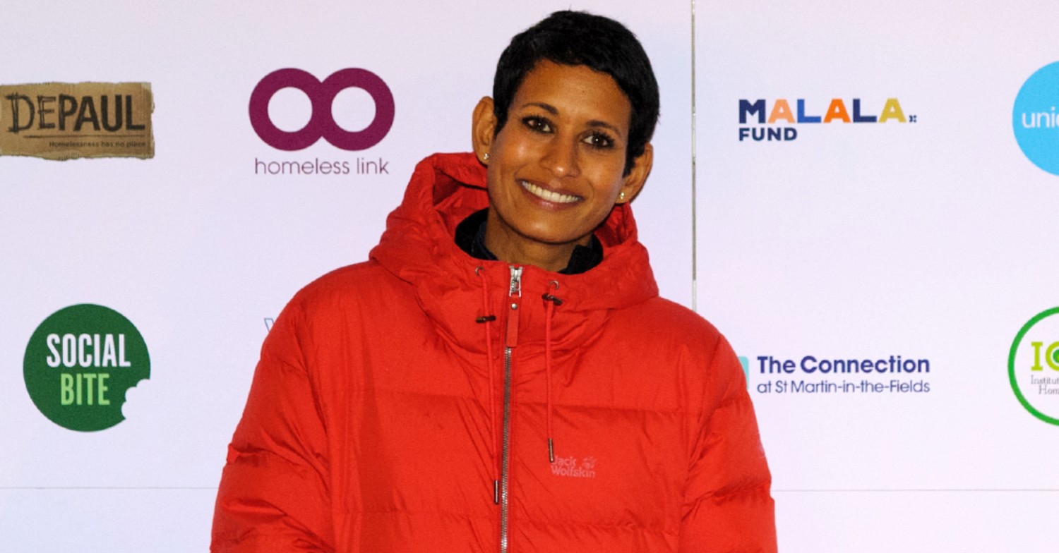 Naga Munchetty smiling on the red carpet