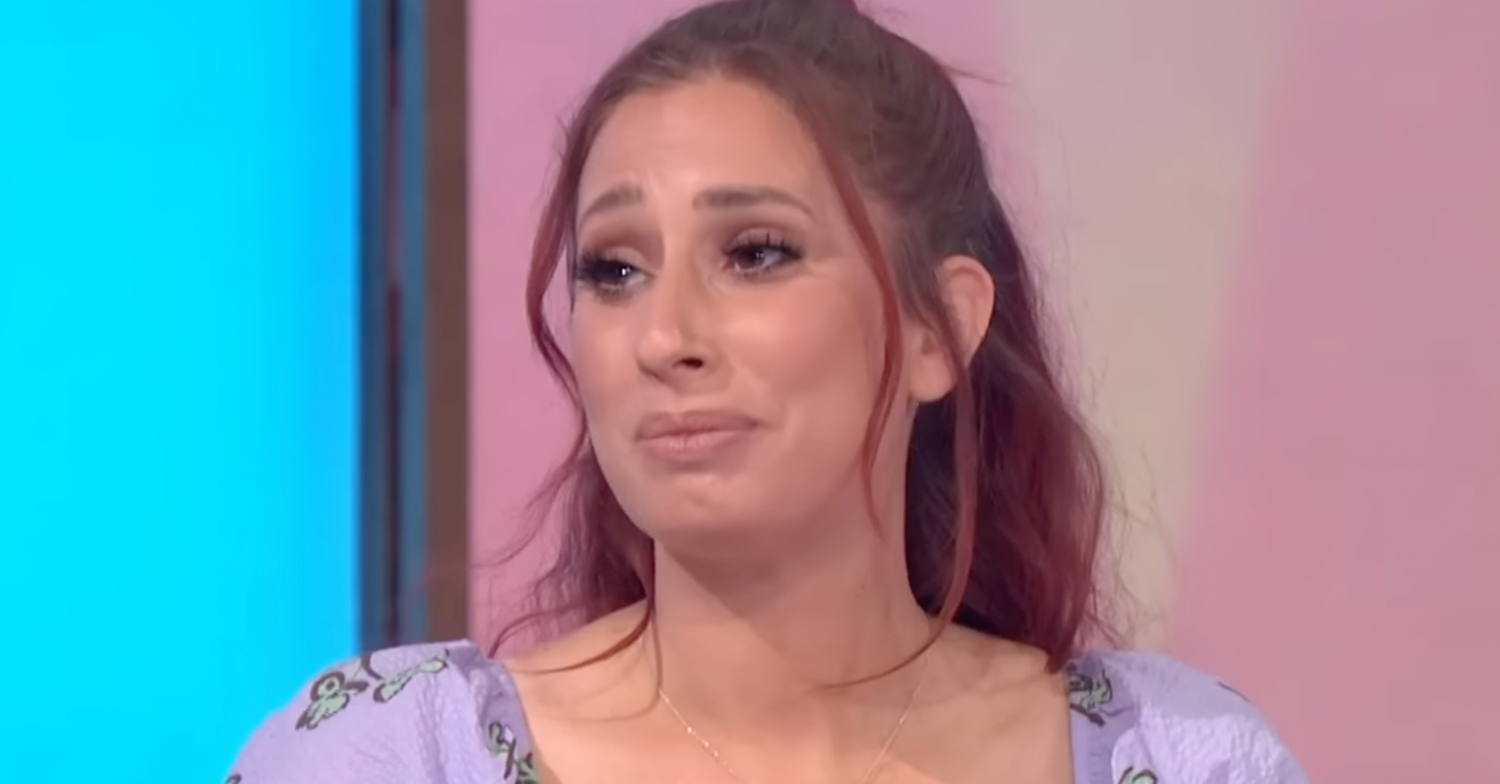 Stacey Solomon looking sad on Loose Women