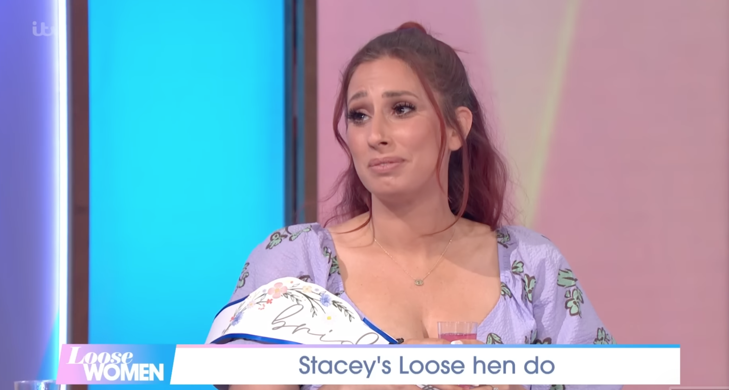 Stacey Solomon looking sad on Loose Women