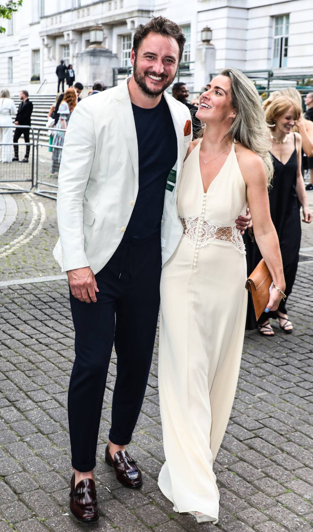 Martin Fowler actor laughs with his wife Victoria